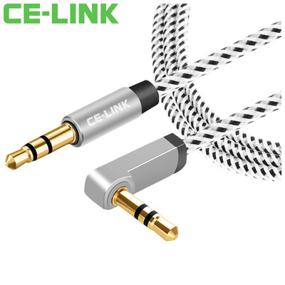 

CE-LINK 2470 Автомобиль AUX кабельный локоть 2 м 3,5 мм стерео аудио кабель для подключения мобильного телефона плоский усилитель MP3 DVD пространство серый