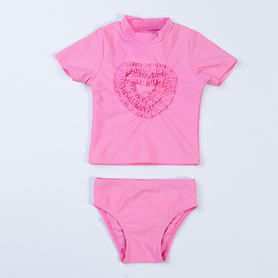 

Yizi (EZI) children split triangle swimwear sunscreen surf clothing girl baby baby baby lovely swimsuit Ezi12052 pink 80cm