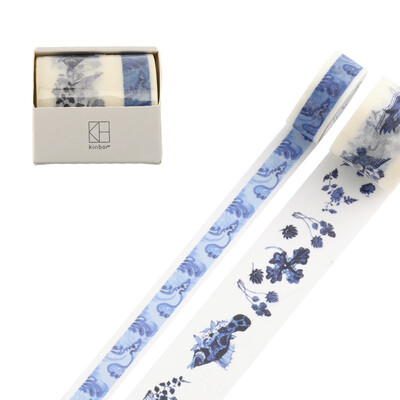 

Kinbor washi tape 2 package 15mm 30mm hand book stickers antique style DTB64058