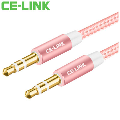 

CE-LINK 2454 AUX audio cable with 35mm stereo audio cable connection 5 meters car phone tablet headset audio cable rose gold