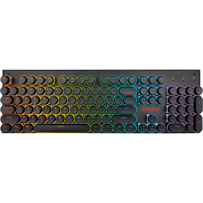 

Основные игроки (первый игрок) Steampunk LITE MK5 RGB взаимозаменяемы оси механических Колпачки клавиатуры ретро черный зеленый оси ключа 104