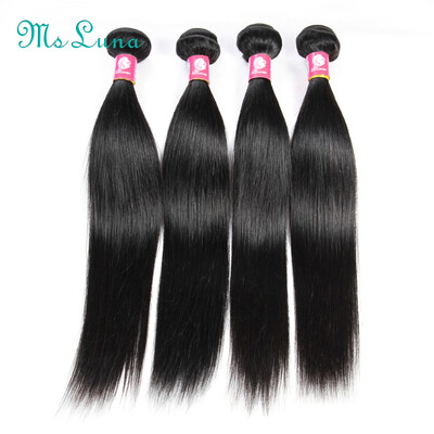 

Ms Luna hair 4 Bundles Virgin hair 100Brazilian Human Hair Straight Unprocessed Brazilian Straight Virgin Hair
