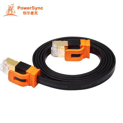 

(PowerSync) CAT7-KFMG10 семь линий кабеля 1-метровый высокоскоростной плоский сетевой кабель Gigabit Ethernet с чистым медным двойным экраном