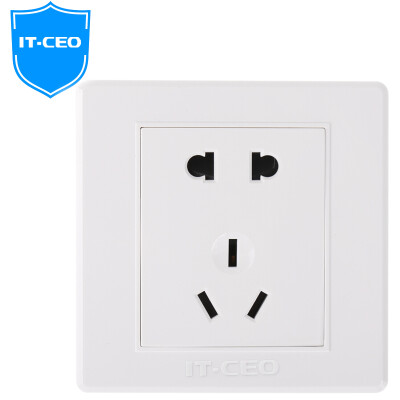 

IT-CEO K2-XD-019 socket panel 10A two three five-hole socket wall power outlet 86-type panel wall socket Ya white single only white