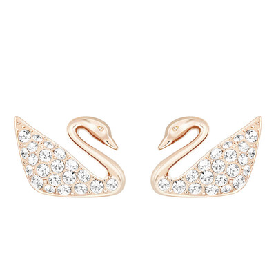 

SWAROVSKI Swarovski Swan plated Rose Gold Lady Swan stud earrings 5144289