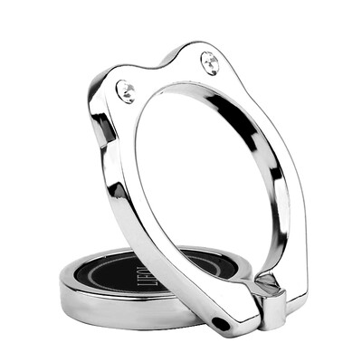 

Adventure LIEQI M9 Multifunctional Mobile Phone Strap Magnetic Strap Ring Strap for Mobile Phone Flat Table Stand Silver Ring Edition
