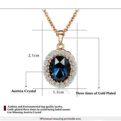 

Yoursfs® 18K Rose Gold Plated Simulated Ruby Angel Eye Necklace Использование австрийских ювелирных украшений из хрусталя