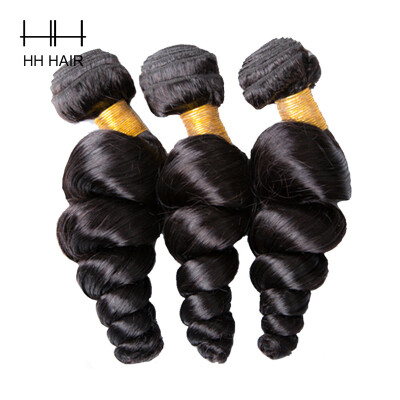

HHHair Brazilian Loose Wave 3 Bundles Unprocessed Brazilian Virgin Hair Curly Weave Human Hair Brazilian Hair