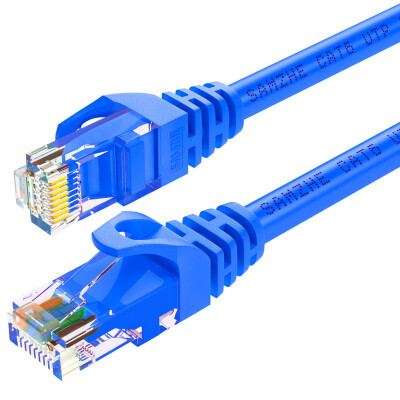 

Shanze (SAMZHE) six types of cable CAT6 Gigabit high-speed network line indoor and outdoor 8-core cable 6 class computer TV router cable BLU-6120 blue 12 meters