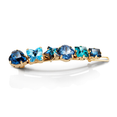 

Quiet style headdress crystal hairpin Swarovski element hairpin hairpin lace headdress blue blue