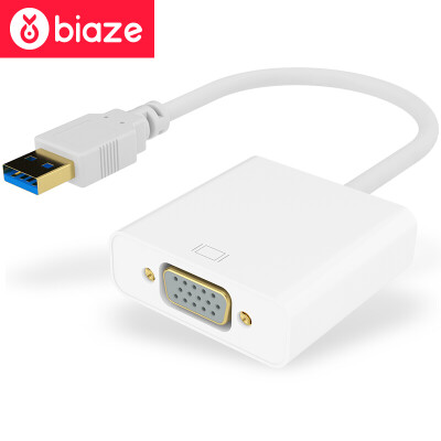 

BIAZE USB3.0 конвертер VGA белый USB внешний VGA графического адаптера ноутбука / настольного USB-проектор совместим с USB2.0 ZH1-PC