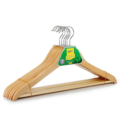 

Jingdong supermarket] Qiao world solid wood hanger paint clothes rack drying racks WL8306 six loaded