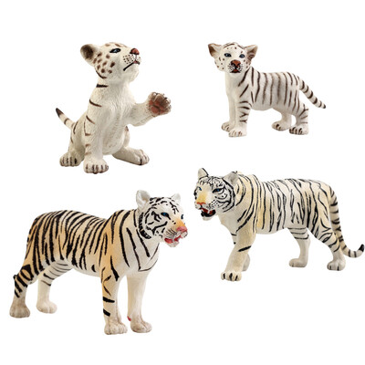 

SURPRESA V Animal Set Toy Gift for Kidswhite Tiger Clan 4 pieces of one set