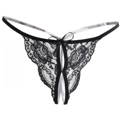 

Hot cat sexy lingerie SM passion seduction lace crotch no need to take off t-underwear women K5 black
