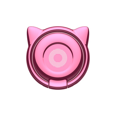 

Baseus cat ear series телефон металлический палец пряжка кронштейн для Apple / OPPO / Huawei / vivo / просо мобильный телефон рабочий стол ленивый стент розовый