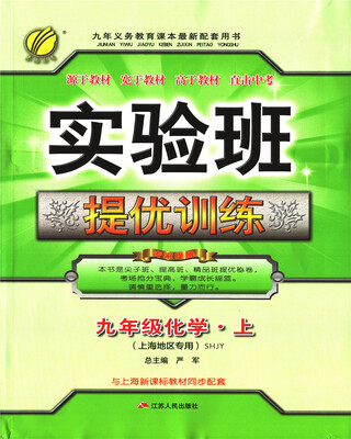 

春雨 2017秋 实验班提优训练化学九年级上 SHJY 上海地区专用