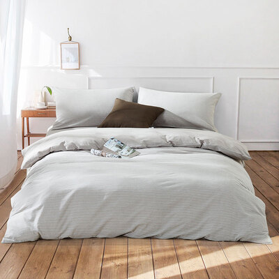 

Jia Bai four sets of bedding quilt cover sheets pillowcases washed cotton fabric time beige for 15 m double bed 200 230 Jingdong own brand