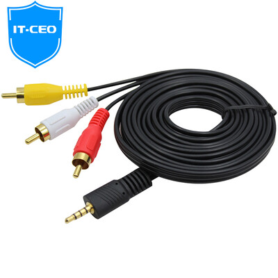 

IT-директор V084R 3.5x15mm один в трех RCA аудио и видео кабель 3 в 1 AV кабель передачи коробки для 3 поколения проса / 2 поколения, а также музыку C1s / ярдов 2 t1s