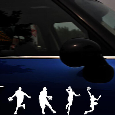 

Xuan special waterproof sunscreen car stickers dunk basketball NBA car stickers black Size 58 18cm