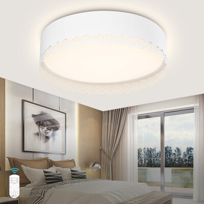 

NVC LED Ceiling Light Round Remote Control Promise Dimming Modern Simple Bedroom Study Light 32W EJXK1284