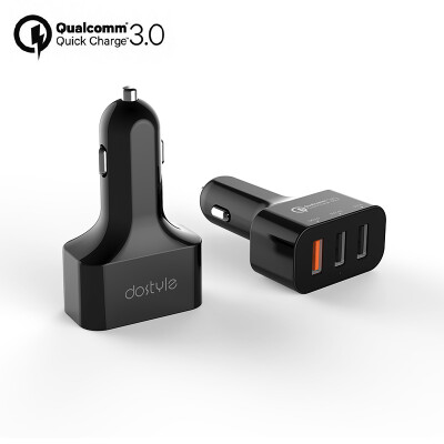 

dostyle DC303 Qualcomm QC30 certified fast charge car charger three car charger glare black