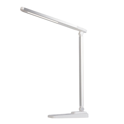 

Op lighting LED table lamp side of the luminous bedside lamp metal lamp body touch four sections of sliding dimming silver 7 watts 4000K