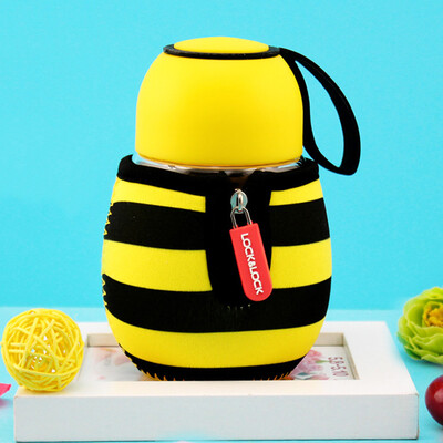 

Замок и замок Жаростойкий стеклянный кубок 390 мл Чашка мультфильма Детский кубок с набором чашек Маленький набор для пчел LLG652YEL Желтый