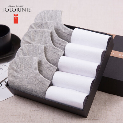 

[Jingdong supermarket] TOLORINIE casual men's socks combed cotton business socks summer breathable thin boat socks low to help socks [10 double] K7496D0811 deep linen