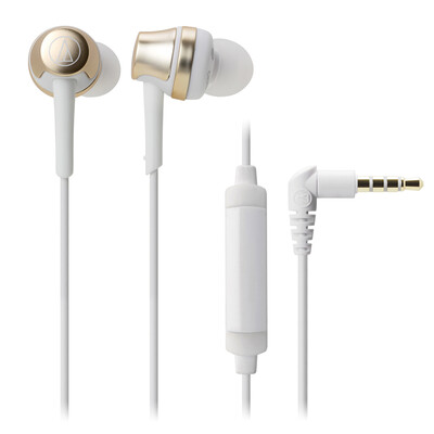 

Audio-Technica ATH-CKR50IS harness with wheat ear style HIFI headphone champagne gold