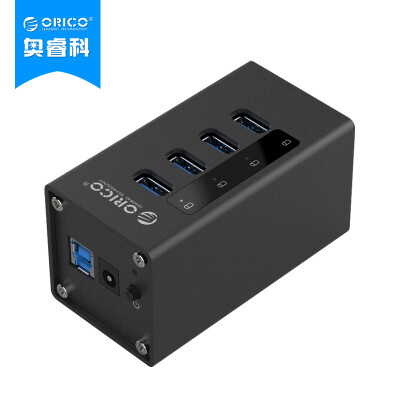 

ORICO A3H4 aluminum high speed 4 USB3.0 expansion hub a drag four HUB splitter with power black