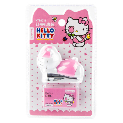 

GuangBo mini 12 # степлер + штапель канцелярский костюм цвет случайный / Hello Kitty KT86216