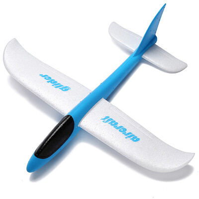 

Papamama gliding aircraft large 48cm hand roll throw foam aircraft fight plug model children outdoor toys blue B2013