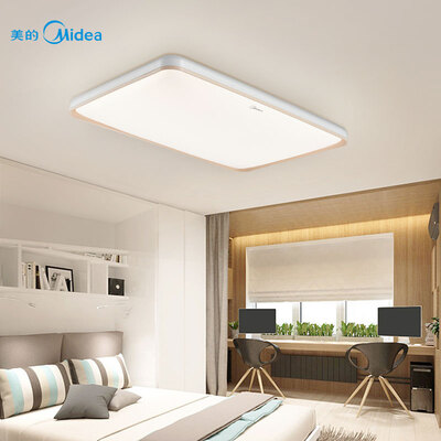 

Midea Midea LED потолок гостиной спальня столовая освещение простой и стильный прямоугольный бесступенчатой ​​регулировки яркости и цвета Зхен Кай 112W