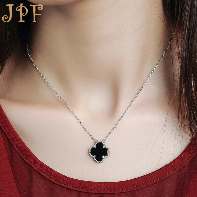 

JPF 925 Silver Necklace Female Chainbone Chain Female Simple Pendant Female Japan and South Korea Rose Gold Clover Necklace Send Girl Gift Silver 4005