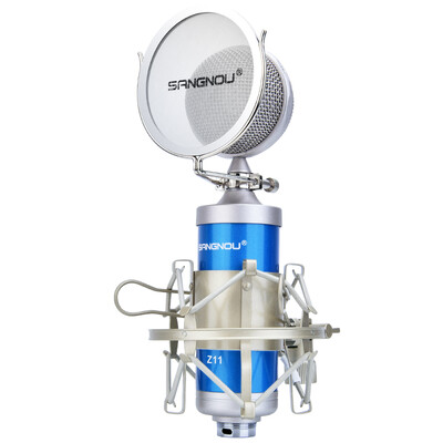 

Double promise Z11 KTV singing network K song online K song capacitance microphone computer K song dedicated sound card anti-spray cover blue