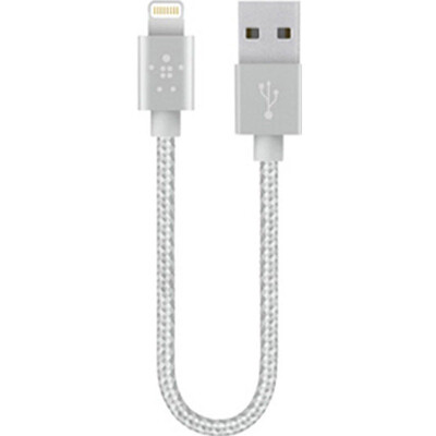 

Belkin Apple MFi Certified Nylon Braided Charging Data Line Lightning Lightning Interface for iPhone7 Plus 6s Plus Silver 15cm