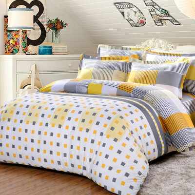 

Jingdong Supermarket Ai Wei bedding home textile double bed four sets of cotton bedding kits 15 bed unique