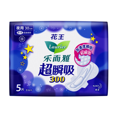 

flowers and elegance (laurier) super-instantaneous suction thin night with a wing-type sanitary napkins 30cm5