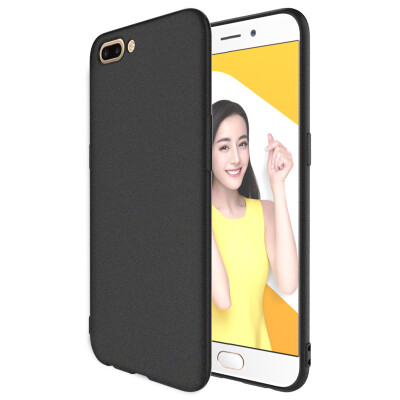 

Shell of three sets of shells ESCASE OPPO R11 phone shell tempered film full-screen black to send the ring buckle all-inclusive matte anti-drop soft shell protective case elegant black