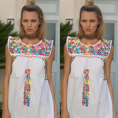 

CANIS@Women Summer Sleeveless Floral Evening Party Cocktail Beach Short Mini Dress