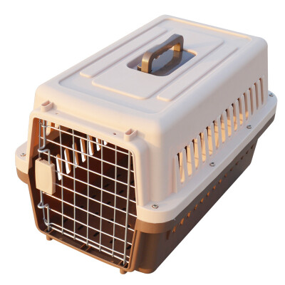 

Hanhan Park pet air box dog dog cat out of the box shipping box suitcase transport cat cage portable brown 48 * 30 * 30cm (for 8 pounds below the pet