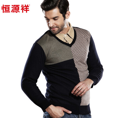 

Hengyuan Cheung thermal underwear men's jacquard thickening plus velvet underwear can be outside the business sweater set C section Army green (V-neck) XXL (180/105)