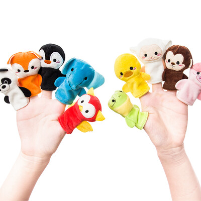 

Golden Ocean Creative GA Creatives finger doll sets hand plush toys cute animal puppet parent-child story telling a good helper creative doll 10 installed 717SZWW-00-01