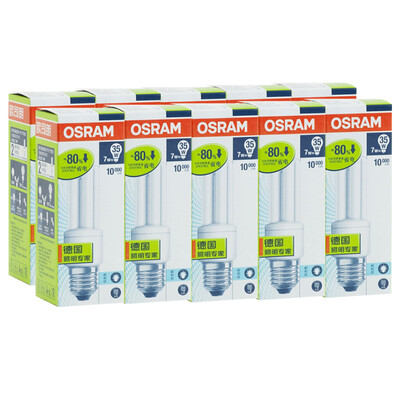 

OSRAM OSRAM T3 standard energy-saving lamps 7W daylight E27 ten loaded
