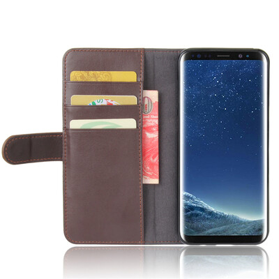 

GANGXUN Samsung Galaxy S8 Case Genuine Leather Magnetic Flip Cover Kickstand Card Slot Wallet Pouch for Samsung S8