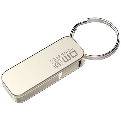 

DM PD075 (огненная бабочка) 64GB USB3.0 цельнометаллический вращающийся высокоскоростной диск u на 360 градусов (серебристый)