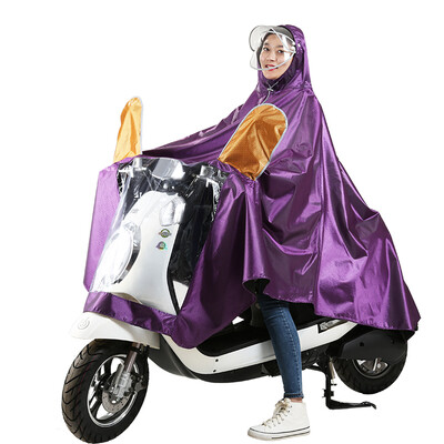 

Jingdong Supermarket Yuhang YUHANG outdoor riding adult electric battery motorcycle raincoat men&women single poncho big hat with mask  purple