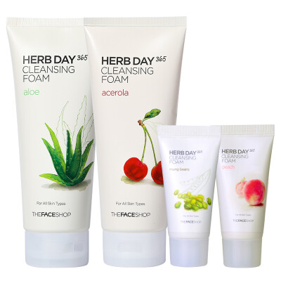 

The Face Shop Daily Cleansing Set (Aloe Vera 170g + Cherry 170g + Cleanser * 2