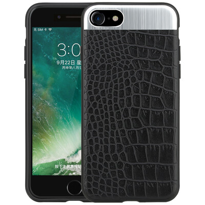

Freeson Apple iPhone8 / 7 Phone Case Apple 8 Case Shell Case Apple 7/8 Мобильный телефон Чехол Crocodile Pattern Кожаный чехол 4,7 дюйма Черный