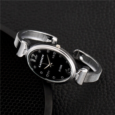 

Women Silver Bracelet Watches Women Ladies Fashion Dress Watch Oval Dial Bangle Clock Quartz Watch